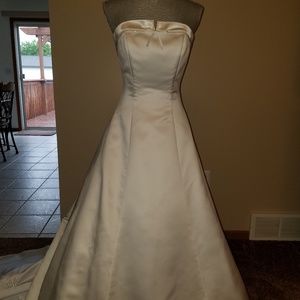 Strapless Satin A-Line Bridal Gown